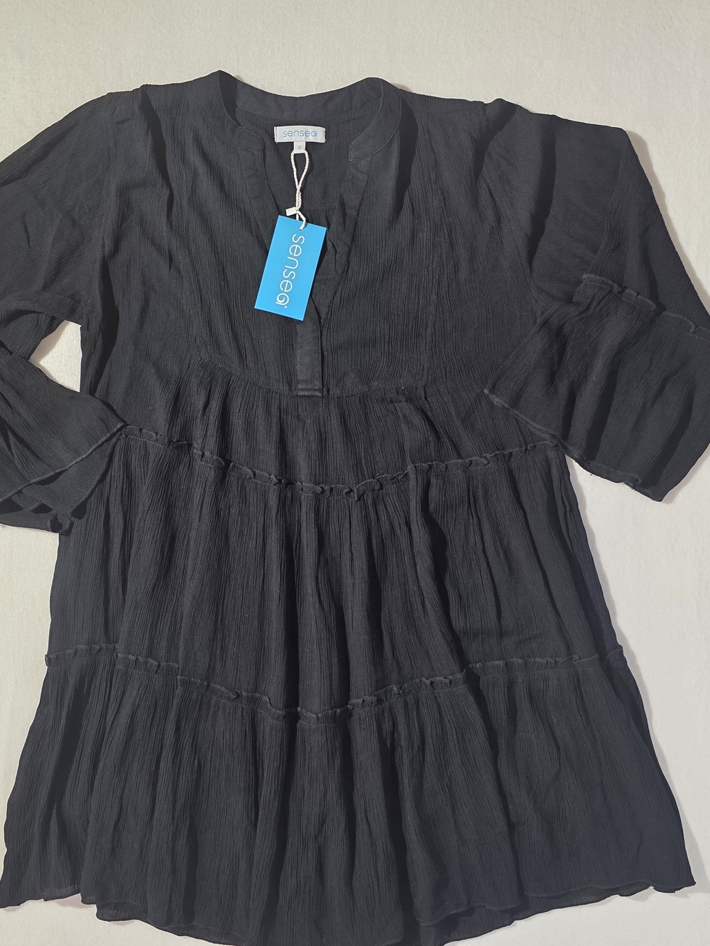 Black Tiered Women's Dress